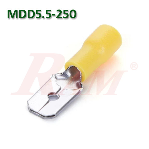 MDD5.5-250 Insulated 6.3mm Male Blade Electrical Crimp Terminal ...
